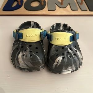 Grey & White Marble Toddler Crocs